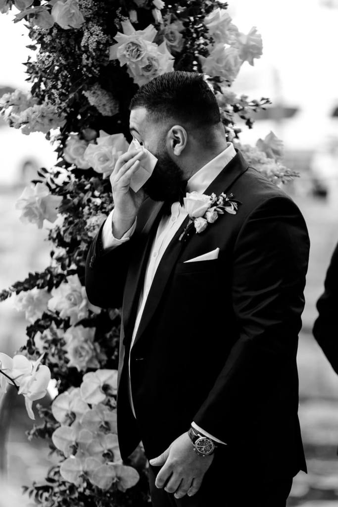 VIEW-BY-SYDNEY-PIER-ONE-WEDDING-PHOTOGRAPHER-ANELLOWEDDINGS-CRYING-GROOM-BRIDE