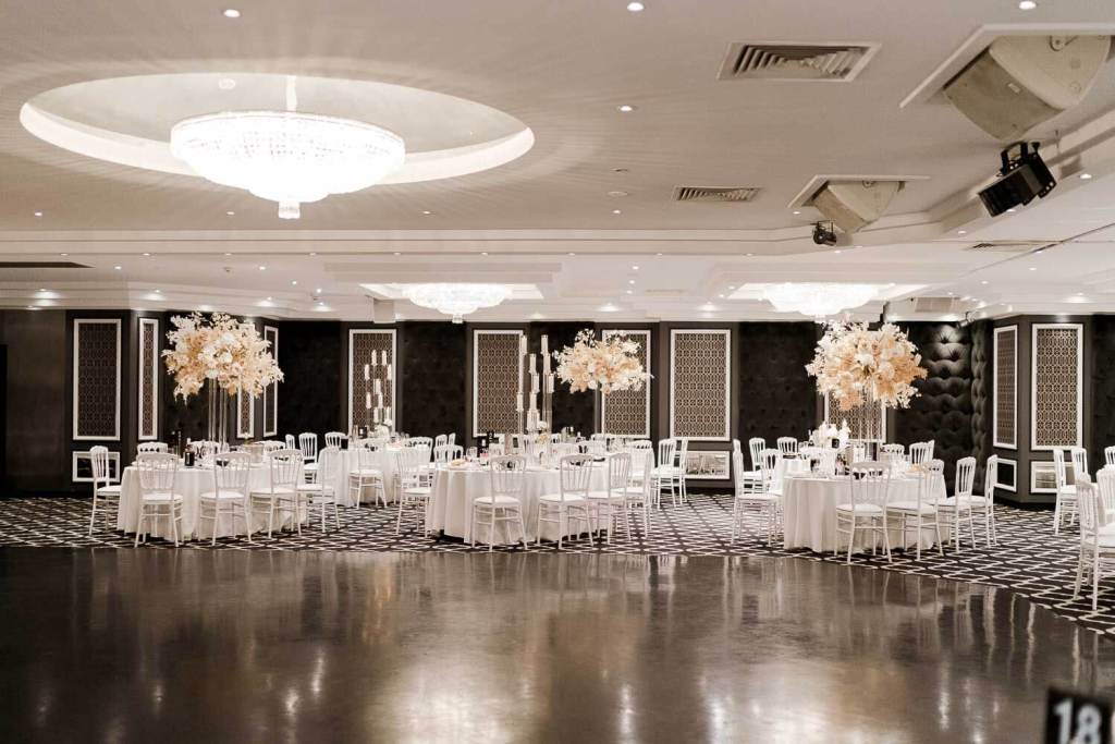wedding reception setup