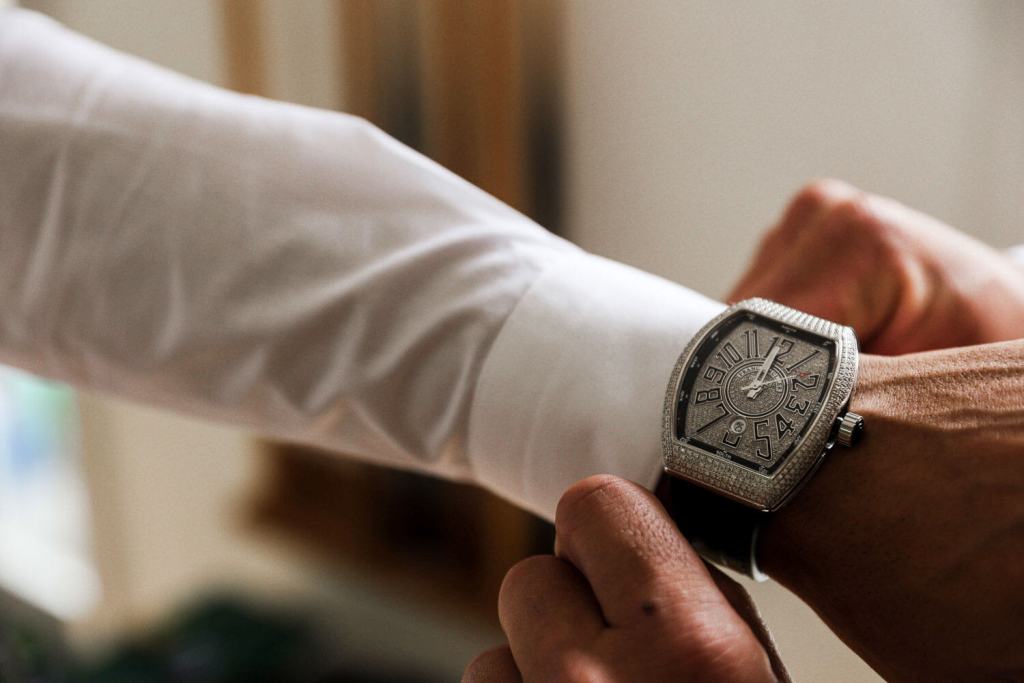 Groom getting ready for the wedding