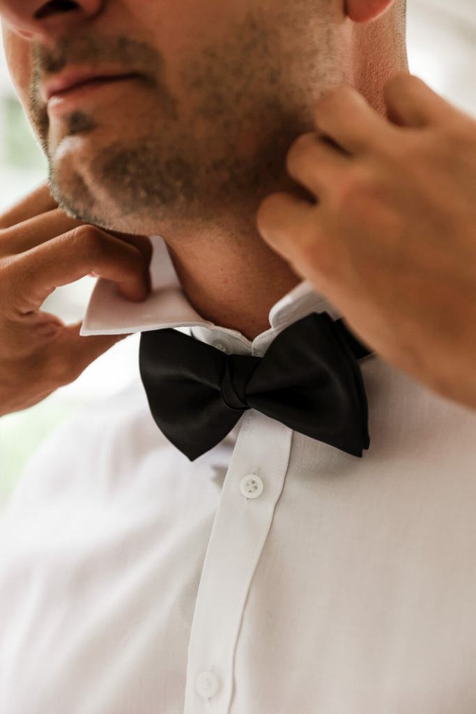 Groom getting ready for the wedding