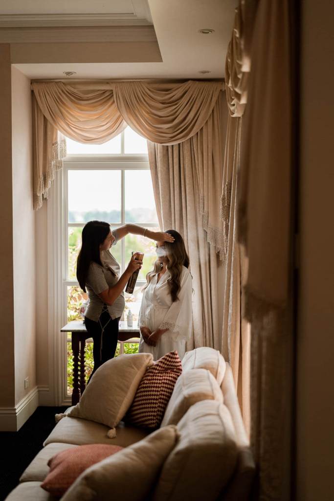 Bride getting ready MTHairteam