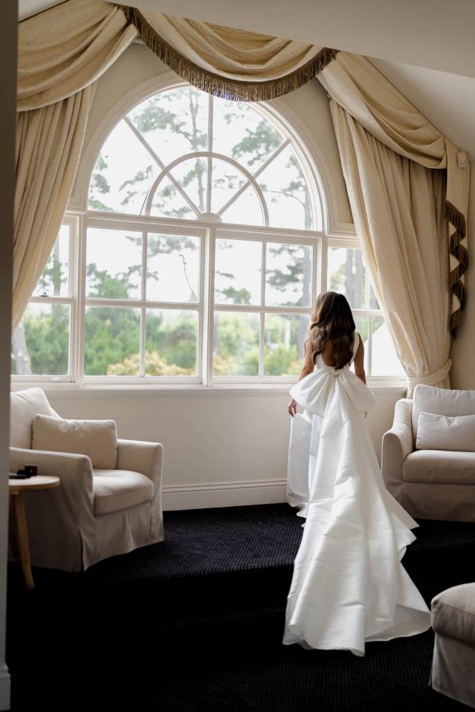 Bride in Yulia McCauley Wedding Dress