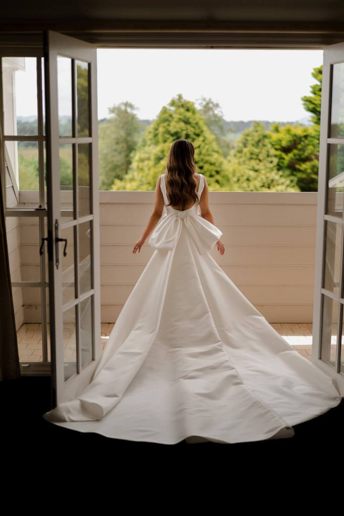 Bride in Yulia McCauley Wedding Dress