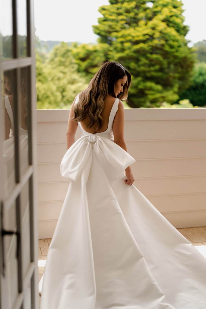 Bride in Yulia McCauley Wedding Dress