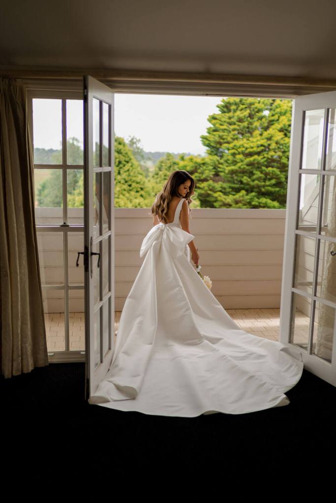 Bride in Yulia McCauley Wedding Dress