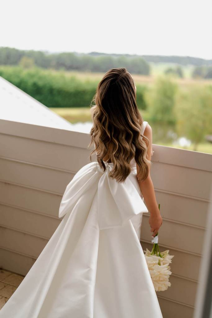 Bride in Yulia McCauley Wedding Dress