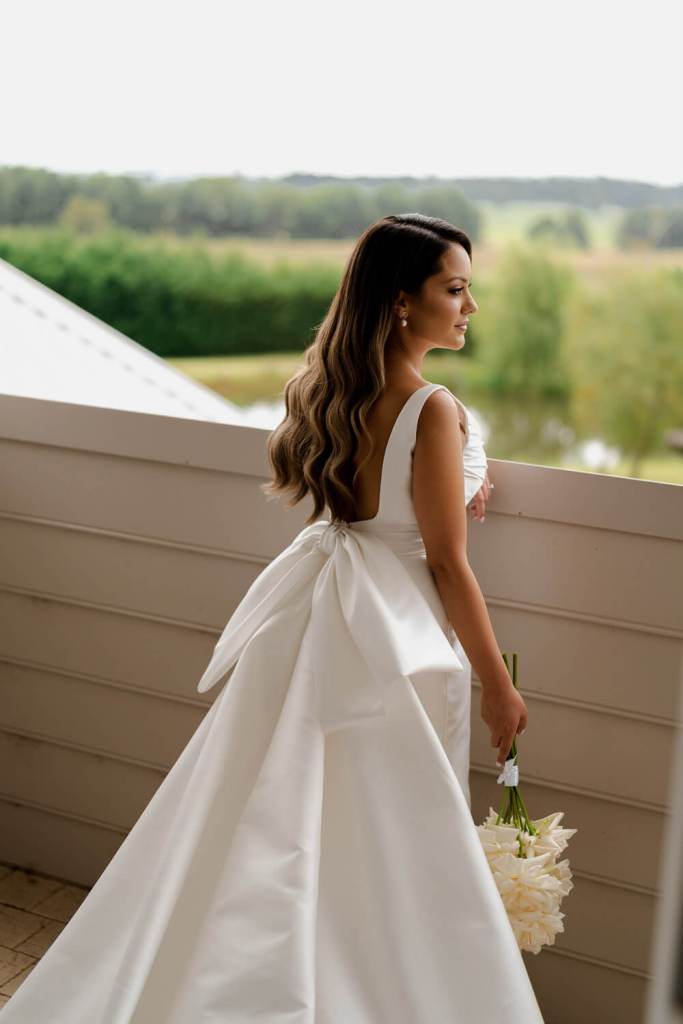 Bride in Yulia McCauley Wedding Dress