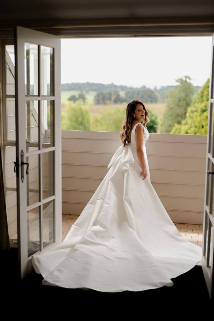 Bride in Yulia McCauley Wedding Dress