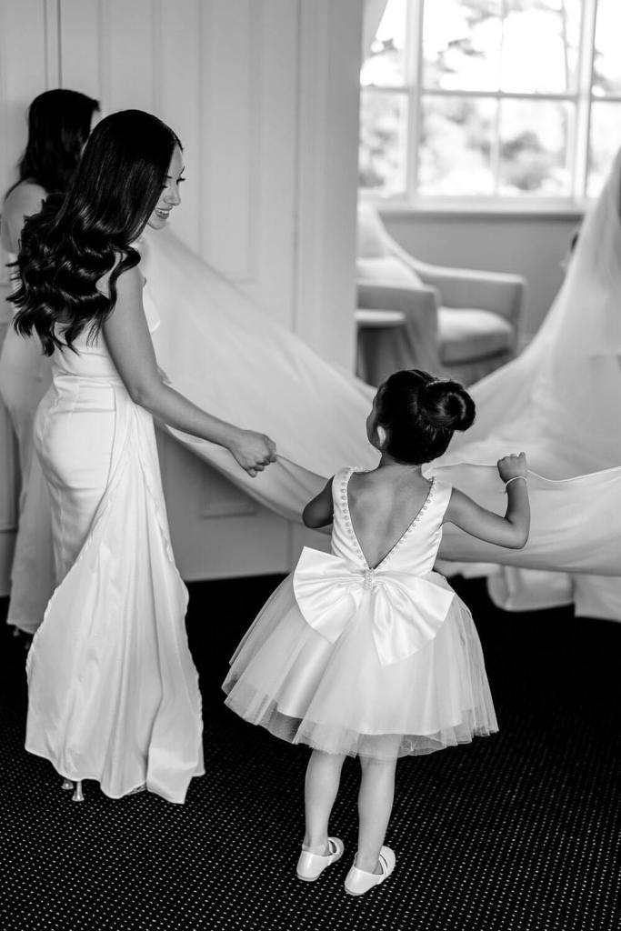 Bride in Yulia McCauley Wedding Dress