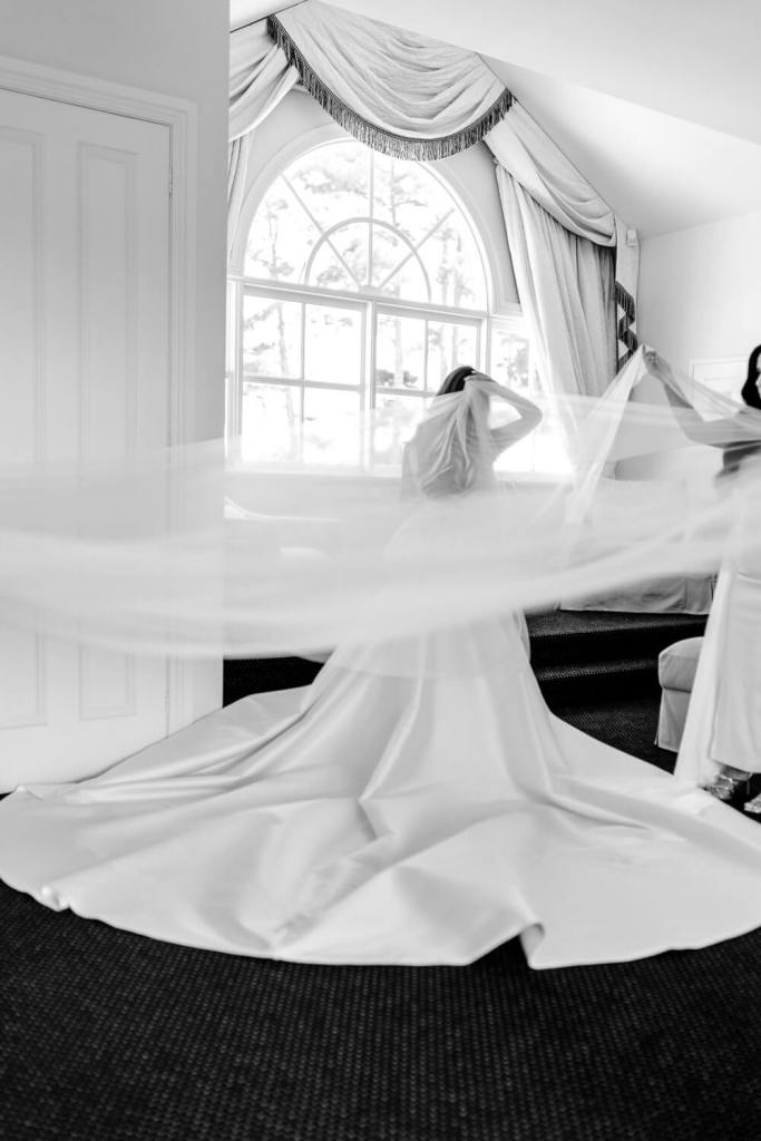 Bride in Yulia McCauley Wedding Dress