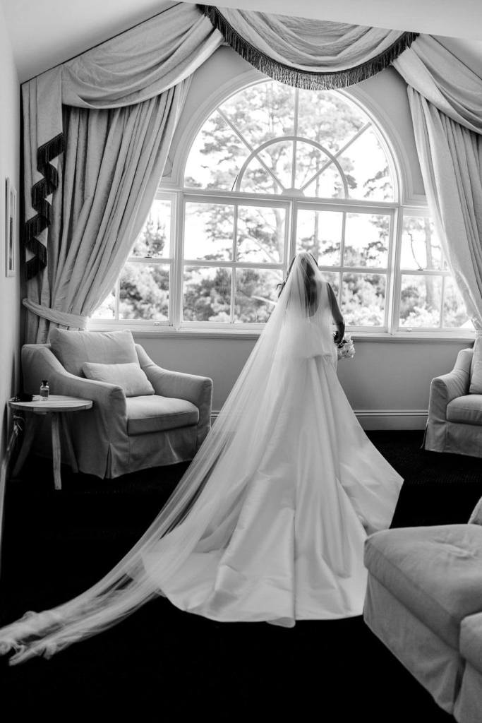 Bride in Yulia McCauley Wedding Dress
