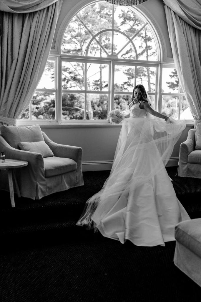 Bride in Yulia McCauley Wedding Dress