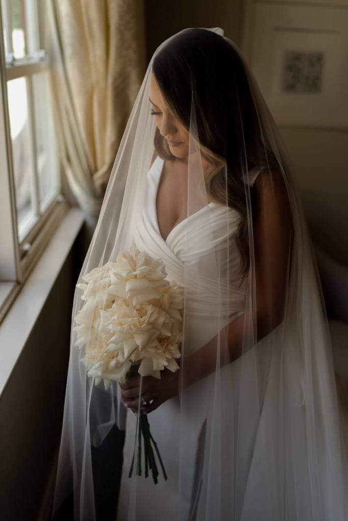 Bride in Yulia McCauley Wedding Dress