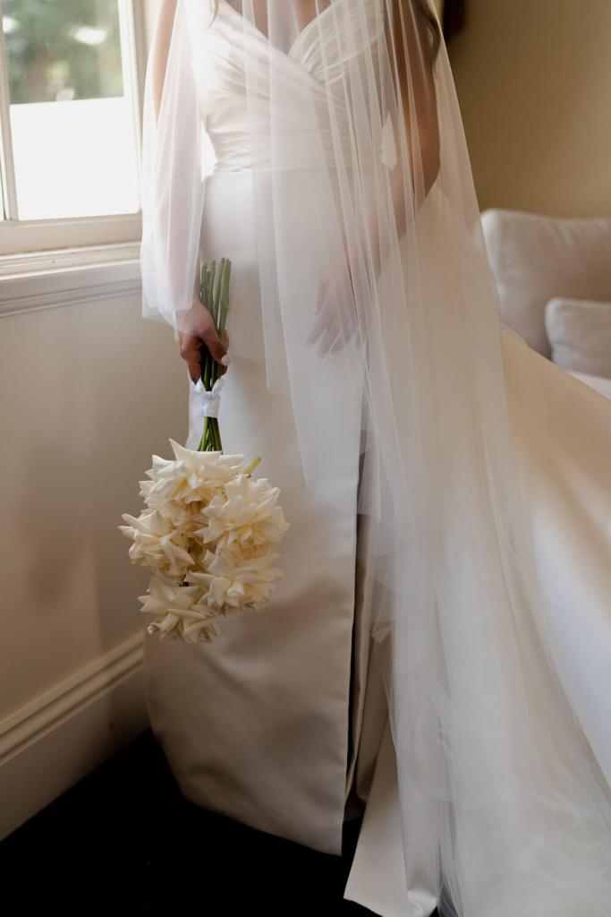 Bride in Yulia McCauley Wedding Dress