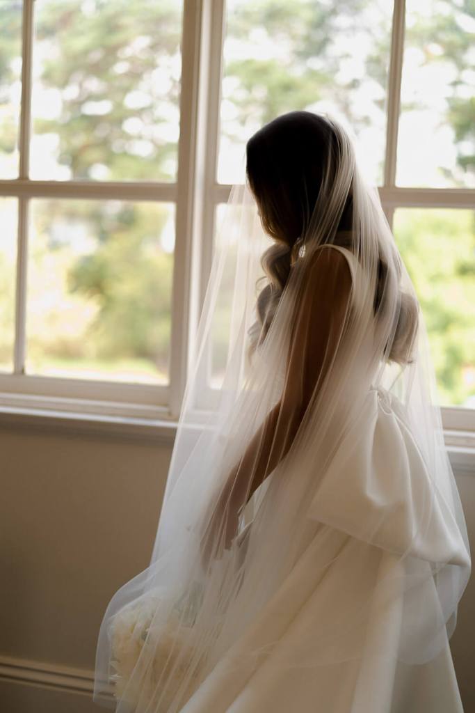 Bride in Yulia McCauley Wedding Dress