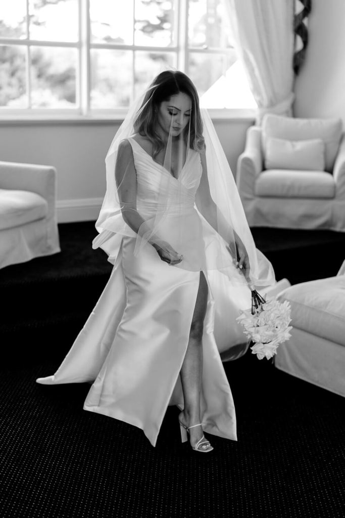 Bride in Yulia McCauley Wedding Dress