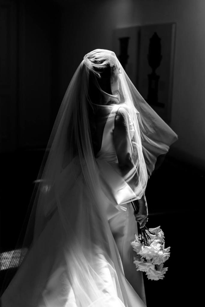 Bride in Yulia McCauley Wedding Dress