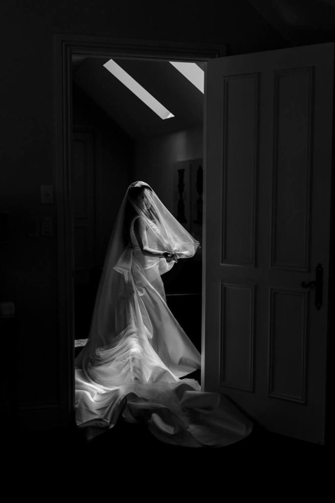 Bride in Yulia McCauley Wedding Dress