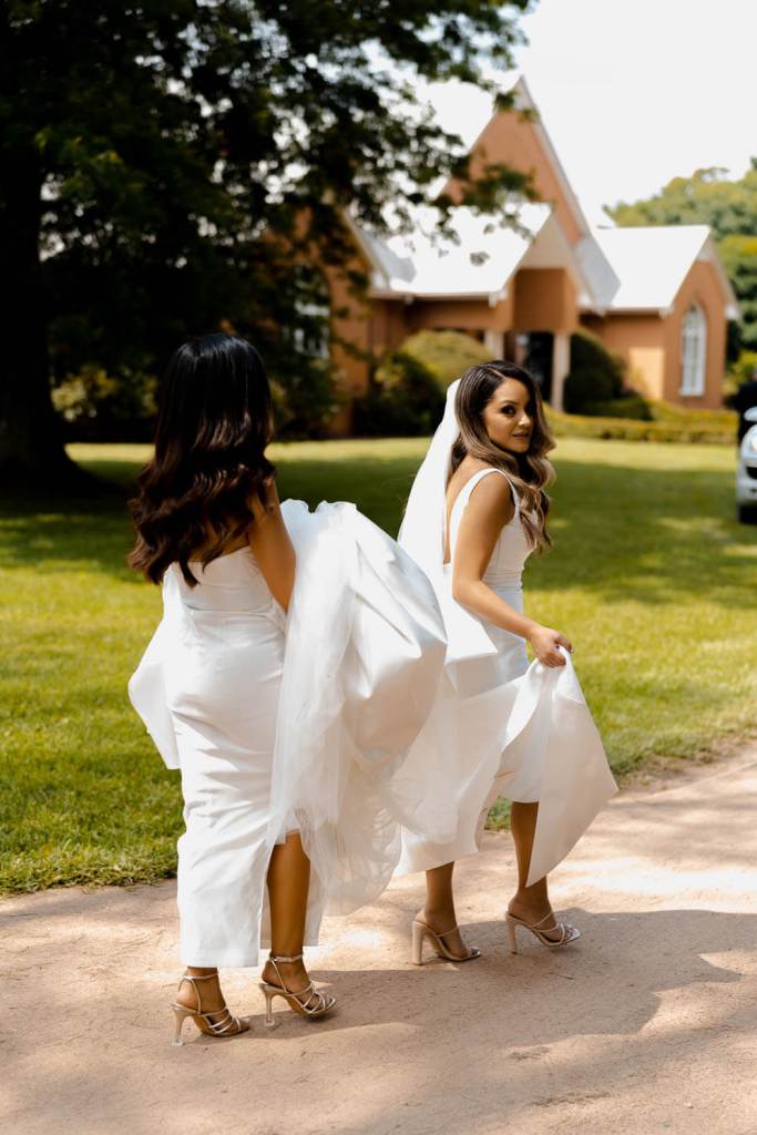 Bride in Yulia McCauley Wedding Dress