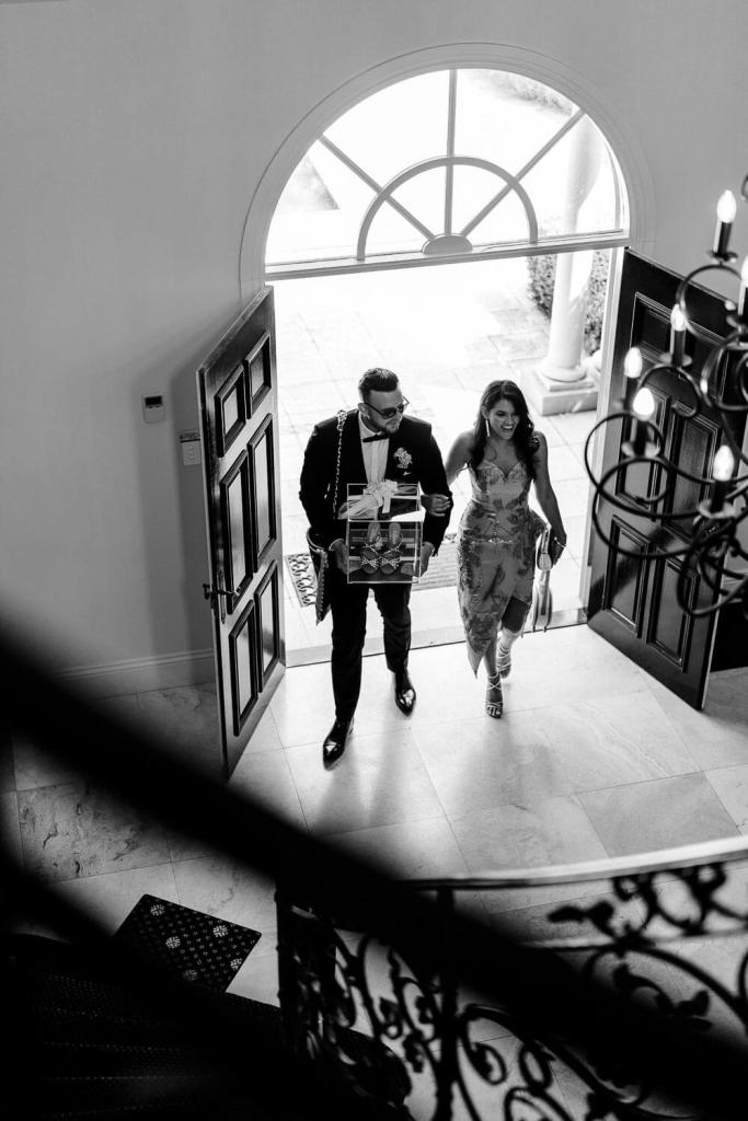 Bride in Yulia McCauley Wedding Dress