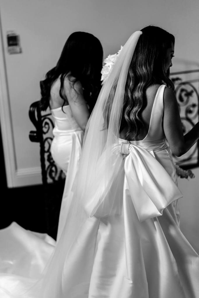 Bride in Yulia McCauley Wedding Dress