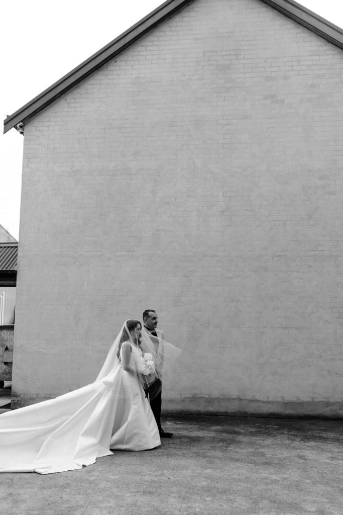Bride ready to walk down the aisle