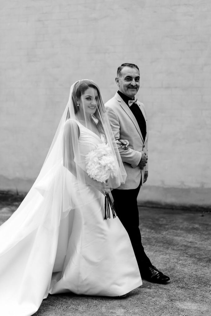 Bride ready to walk down the aisle