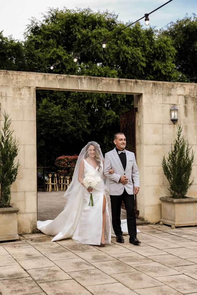 Bride with father