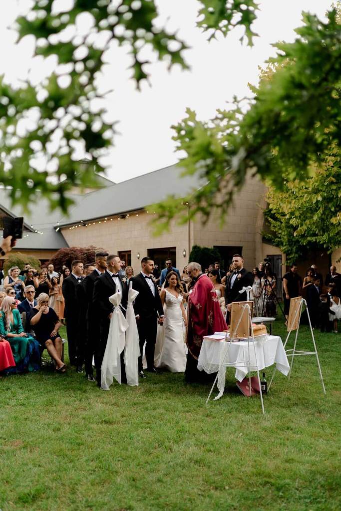 Guests at church ceremony