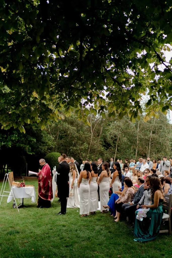 Guests at church ceremony