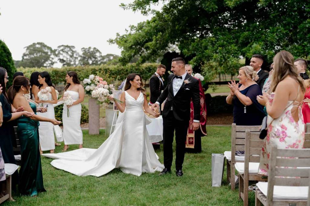 Bride and groom married