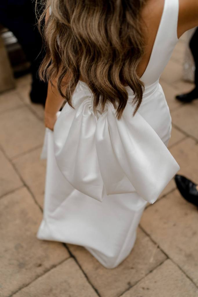 Brides back of dress