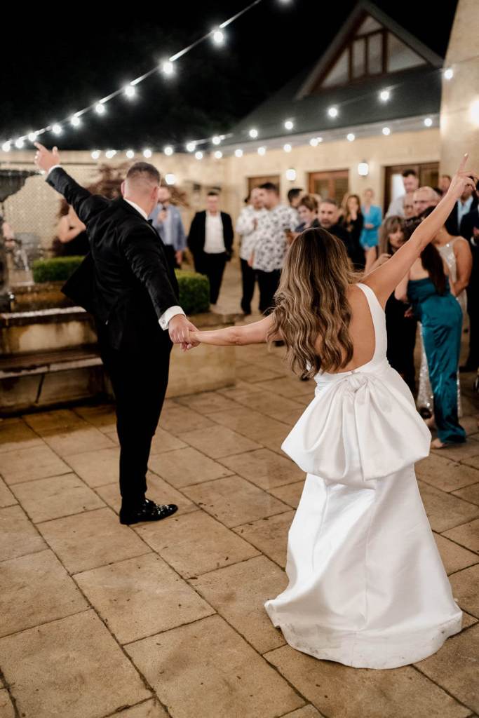 bride and groom first dance
