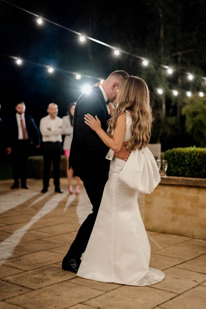 bride and groom first dance