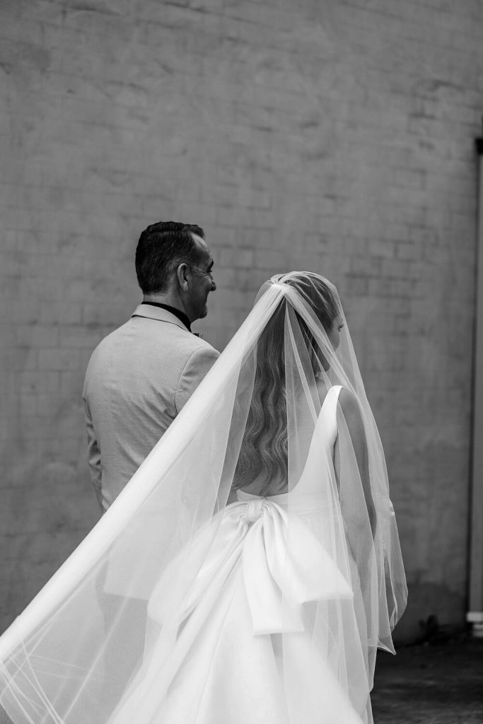 Bride ready to walk down the aisle