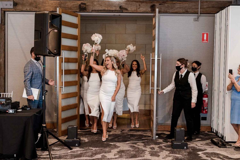bridesmaids dancing