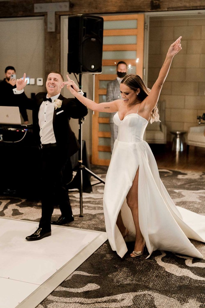 couple dancing on dancefloor